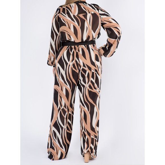 Neutral Print Jumpsuit - Picture 3 of 3